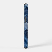 ブルーデニムパッチ iPhone 15ケース (右側面)