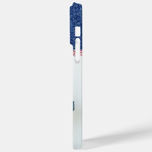 ブルーデニムピンクRhinestone最高のマーママ今まで写真 Case-Mate iPhoneケース (裏面 / 左)