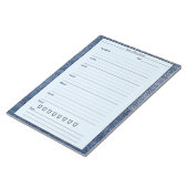 ブルーデニムフードジャーナル – 簡単日食日記No ノートパッド (アングル)