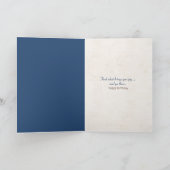 ブルーデニムホールの誕生日ゴールデンレトリーバー カード (内部)