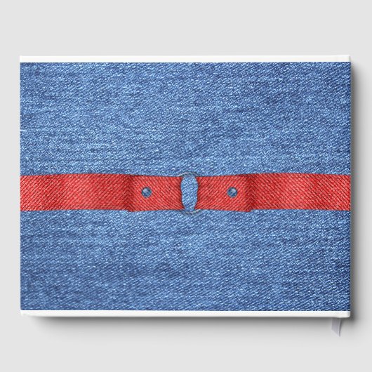 ブルーデニムルック結婚ズゲストブック ゲストブック (裏面)