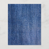 ブルーデニムロゴビジネスマーケティングプロモーション チラシ (裏面)