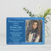 ブルーデニム写真卒業 招待状 (スタンド正面)