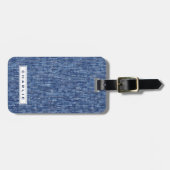 ブルーデニム名前をカスタムする ラゲッジタグ (正面横)