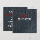 ブルーデニム愛国招待状 招待状 (正面/裏面)