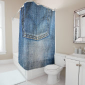 ブルーデニム シャワーカーテン (インサイチュ)