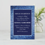 ブルーデニム – ルックトランクパーティー写真招待状 招待状 (スタンド正面)