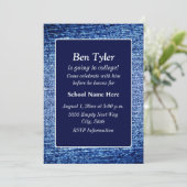 ブルーデニム – 見る"オフから大学"招待状 招待状 (スタンド正面)
