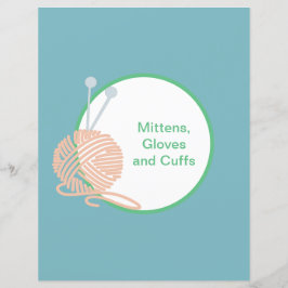 ブルーデバイダーページ – 編み物パターンバインダー挿入