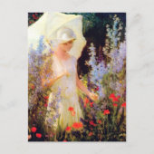 ブルーデルフィニアムスパラソルチャールコートニーカーラン ポストカード (正面)