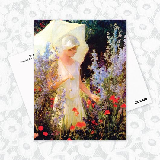 ブルーデルフィニアムスパラソルチャールコートニーカーラン ポストカード