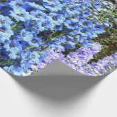 ブルーデルフィニウムフローラフラワーズガーデン自然 ラッピングペーパー (角)