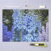 ブルーデルフィニウムフローラフラワーズガーデン自然 薄葉紙 (クラフト)