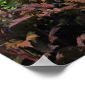 ブルーデルフィニウム園とギリシャ女神の像 ポスター (角)