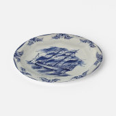 ブルーデルフト帆船 ペーパープレート (アングル)