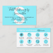 ブルーデントロジー 歯のホワイトニング アフターケアのヒント 名刺 (正面/裏面)