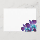 ブルーデンドロビウムオーキッドウェディングレセプションカード エンクロージャーカード (裏面)