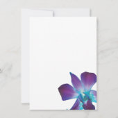 ブルーデンドロビウムオーキッドブライダルシャワー招待 招待状 (裏面)