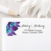 ブルーデンドロビウムオーキッド結婚ズ差出人住所 ラベル (インサイチュ)