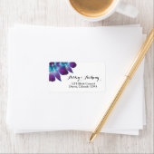 ブルーデンドロビウムオーキッド結婚ズ差出人住所 ラベル (インサイチュ)