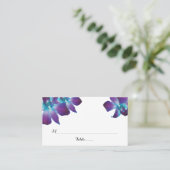 ブルーデンドロビウムオーキッド結婚ズ座席表 プレイスカード (スタンド正面)