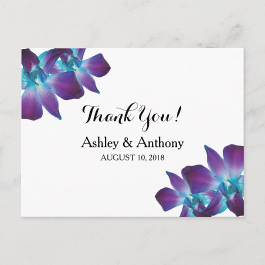 ブルーデンドロビウム結婚オーキッド ポストカード (正面)