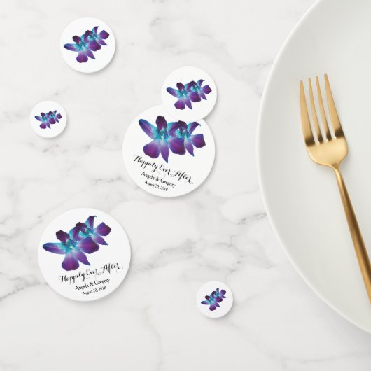 ブルーデンドロビウム蘭の後に幸せ結婚に コンフェッティ (グループ)