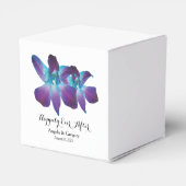 ブルーデンドロビウム蘭の後に幸せ結婚に フェイバーボックス (裏面サイド)