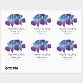 ブルーデンドロビウム蘭の後に幸せ結婚に ラウンドシール (シート)