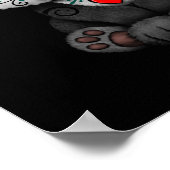 ブルーデーオブザデッドシュガースカルパンダオンブラック ポスター (角)