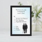 ブルーデーゲイ結婚とメニューの選択 出欠カード (スタンド正面)