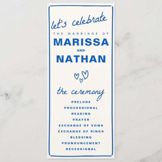 ブルートア描ーズ結婚式 プログラム (正面)