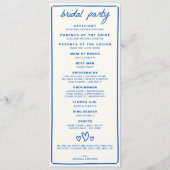 ブルートア描ーズ結婚式 プログラム (裏面)