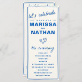 ブルートア描ーズ結婚式 プログラム (正面/裏面)