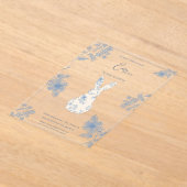 ブルートイルイースター アクリル招待状 (レイダウン)