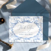 ブルートイルサファリ動物ベビーシャワーありがとう サンキューカード