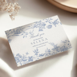 ブルートイルサンキューカード | エレガントブライダルシャワー サンキューカード