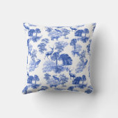 ブルートイルディアーキツネフォレストパターン クッション (裏面)