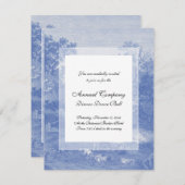 ブルートイルデジュイカントリーフランスのシャビーエレガンス 招待状 (正面/裏面)