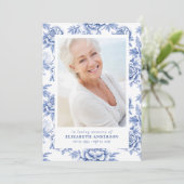 ブルートイルフローラ写真葬儀 招待状 (スタンド正面)