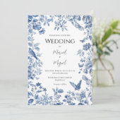 ブルートイルヴィンテージウェディング 招待状 (スタンド正面)