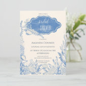 ブルートイル海をテーマにしたブライダルシャワー 招待状 (スタンド正面)
