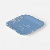 ブルートイル海結婚テーマ ペーパープレート (傾斜あり)