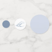 ブルートイル結婚のテーブル紙吹雪Chinoiserie コンフェッティ (裏面)