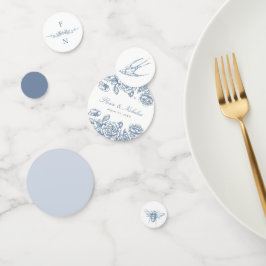 ブルートイル結婚のテーブル紙吹雪Chinoiserie コンフェッティ