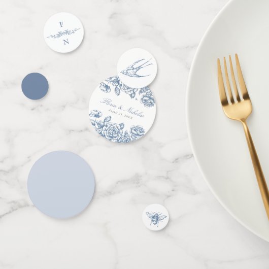 ブルートイル結婚のテーブル紙吹雪Chinoiserie コンフェッティ (グループ)