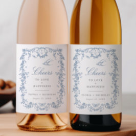 ブルートイル結婚ズワインボトルラベルチノワセリー ワインラベル