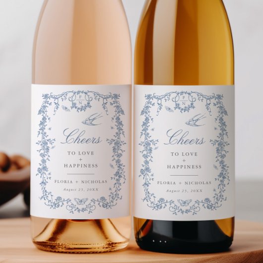 ブルートイル結婚ズワインボトルラベルチノワセリー ワインラベル