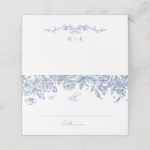 ブルートイル結婚ズ折り畳み座席表Chinoiserie プレイスカード (外部開封)