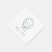 ブルートイル結婚ズ紙ナプキンズチノワセリー スタンダードカクテルナプキン (角)